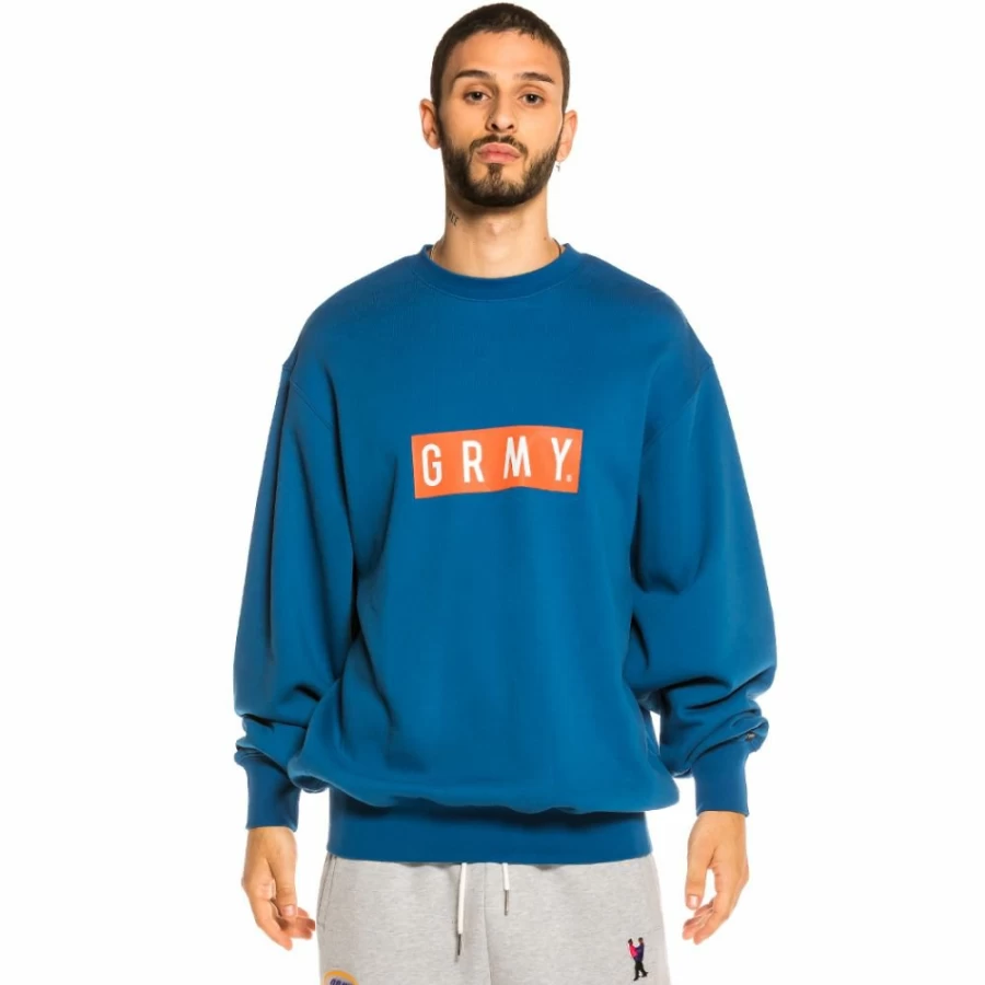 Grimey Steez Blue Crewneck Sweatshirt FW20 Streetwear Hoodie