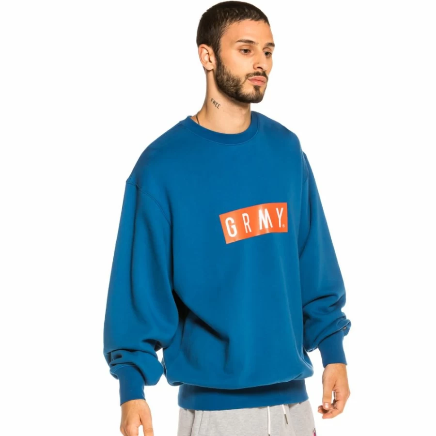 Grimey Steez Blue Crewneck Sweatshirt FW20 Streetwear Hoodie