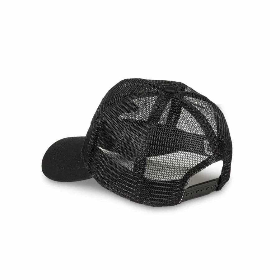 Grimey Black Burn In Flames Trucker Cap - SS24 Collection - Adjustable Snapback Hat