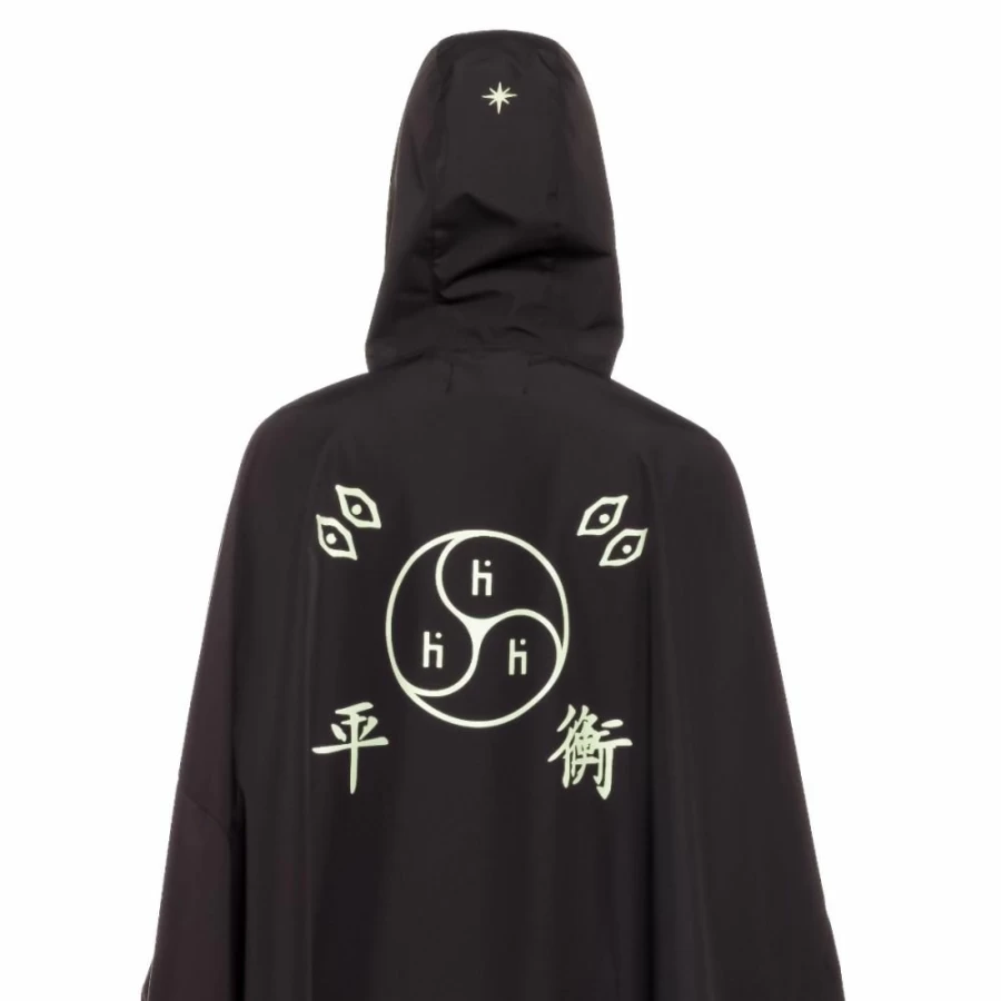 Grimey X Space Hammu Waterproof Raincoat - Black - Lightweight Spring Outerwear