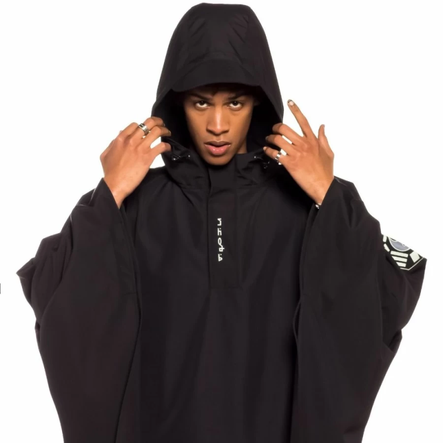 Grimey X Space Hammu Waterproof Raincoat - Black - Lightweight Spring Outerwear