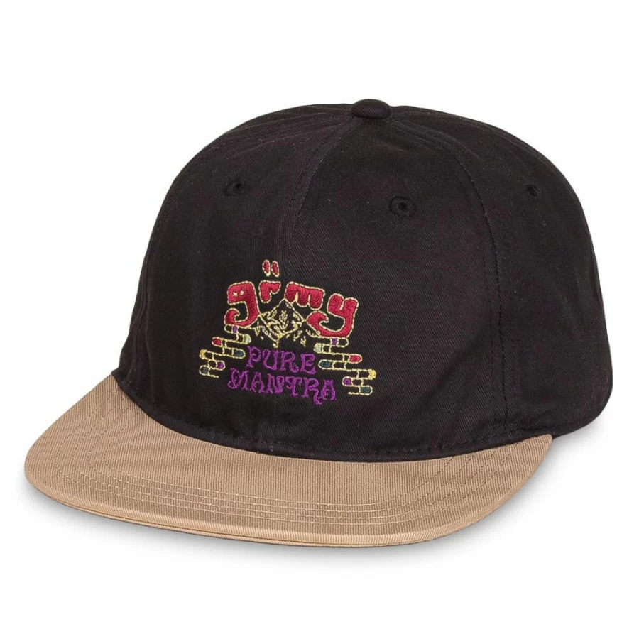 Grimey Black Curved Visor Cap "Lust Mantra" - Stylish Hip-Hop Hat for Men & Women - Fall 2022 Collection