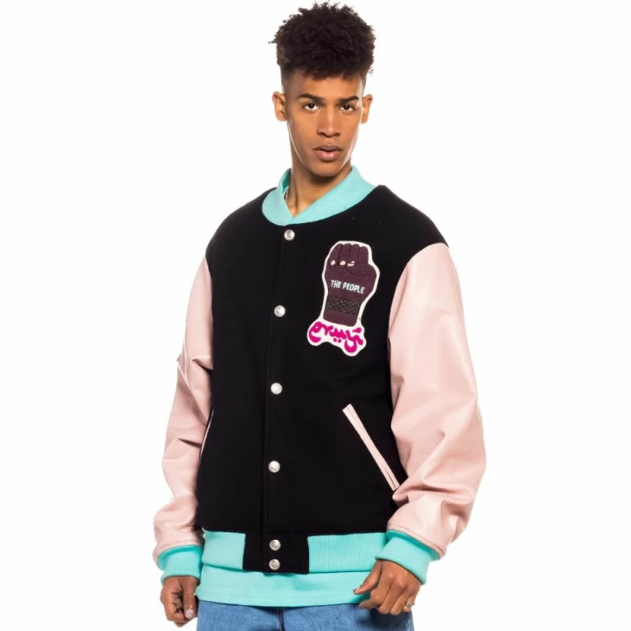 Grimey "Day Dreamer" Black Baseball Jacket - Spring 2022 Collection