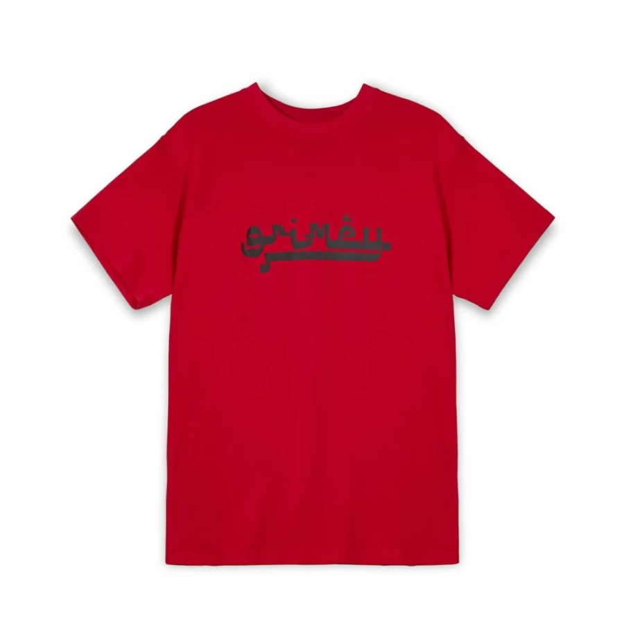 Grimey Nablus Stones Dark Red T-Shirt - FW23 Collection - Regular Fit Cotton Tee