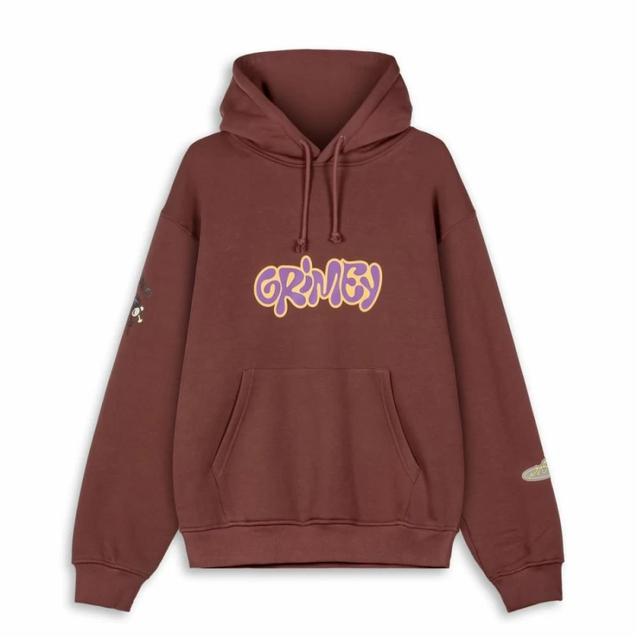 Grimey Vintage Bloodsucker Brown Sweatshirt - SS24 Retro Streetwear Hoodie
