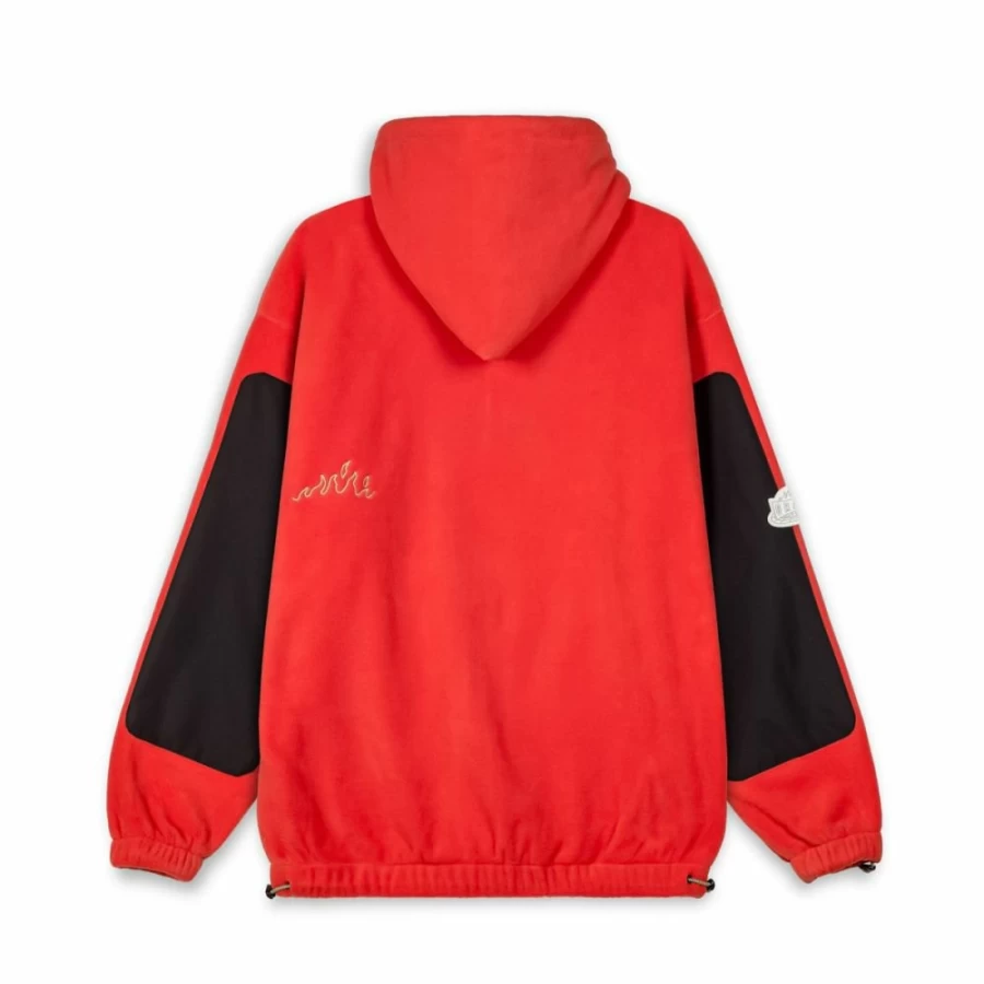 Grimey Back At You Polar Hoodie - Red Winter Hoodie FW23 - Grimey Streetwear