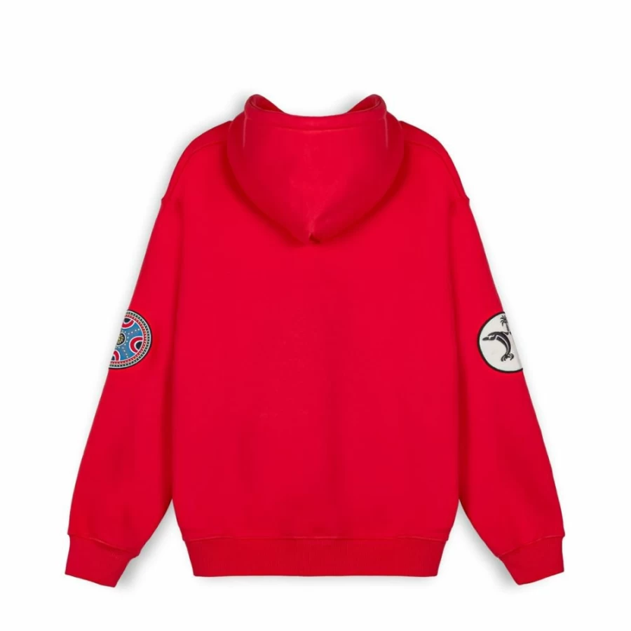 Grimey The Clout Red Hoodie - Men's Streetwear Pullover Sweatshirt - Spring 2023 Collection