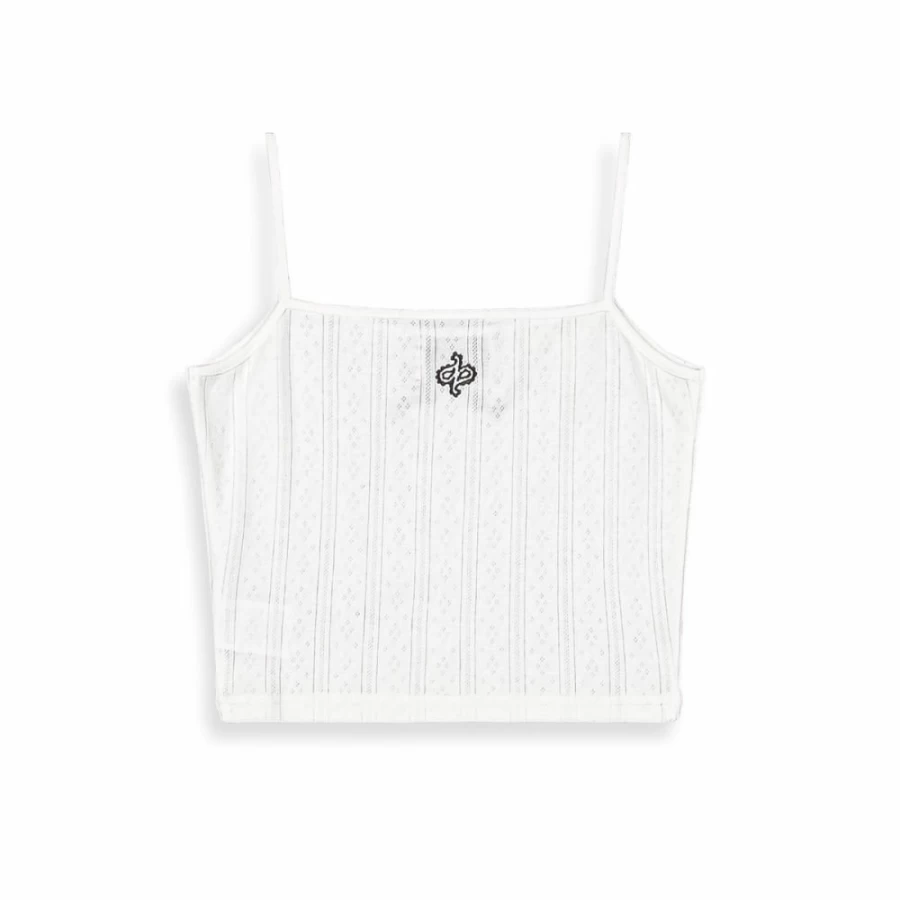 Grimey Panic Girl Tank Top - Women's White Graphic Tee - Streetwear Fashion - Summer 2024 Collection