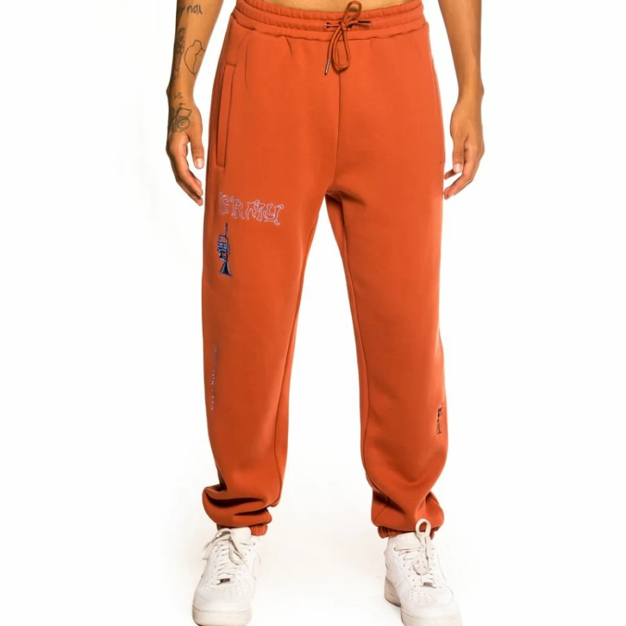Grimey Jazz Thing Sweatpants for Men - Comfortable Ochre Joggers - Fall 2021 Collection