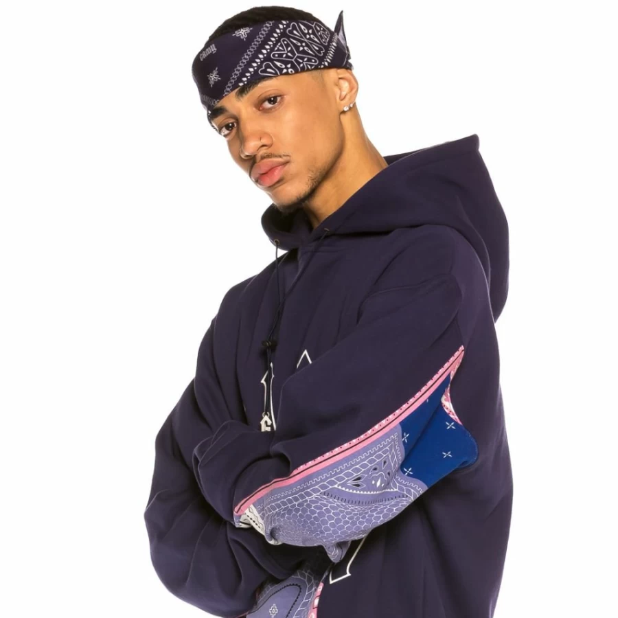 Grimey Navy Bandana - Carnitas Print SS20 Collection - Stylish Cotton Accessory for Men & Women