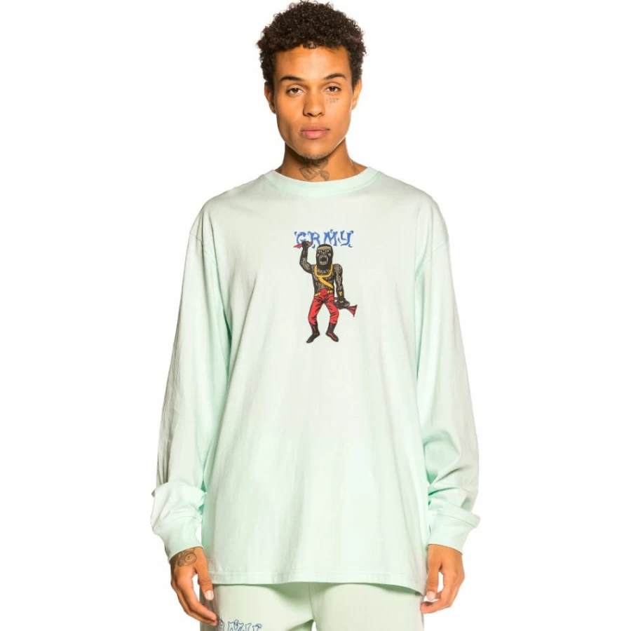 Grimey Jazz Thing Long Sleeve T-Shirt - Light Blue - Fall 2021 Collection