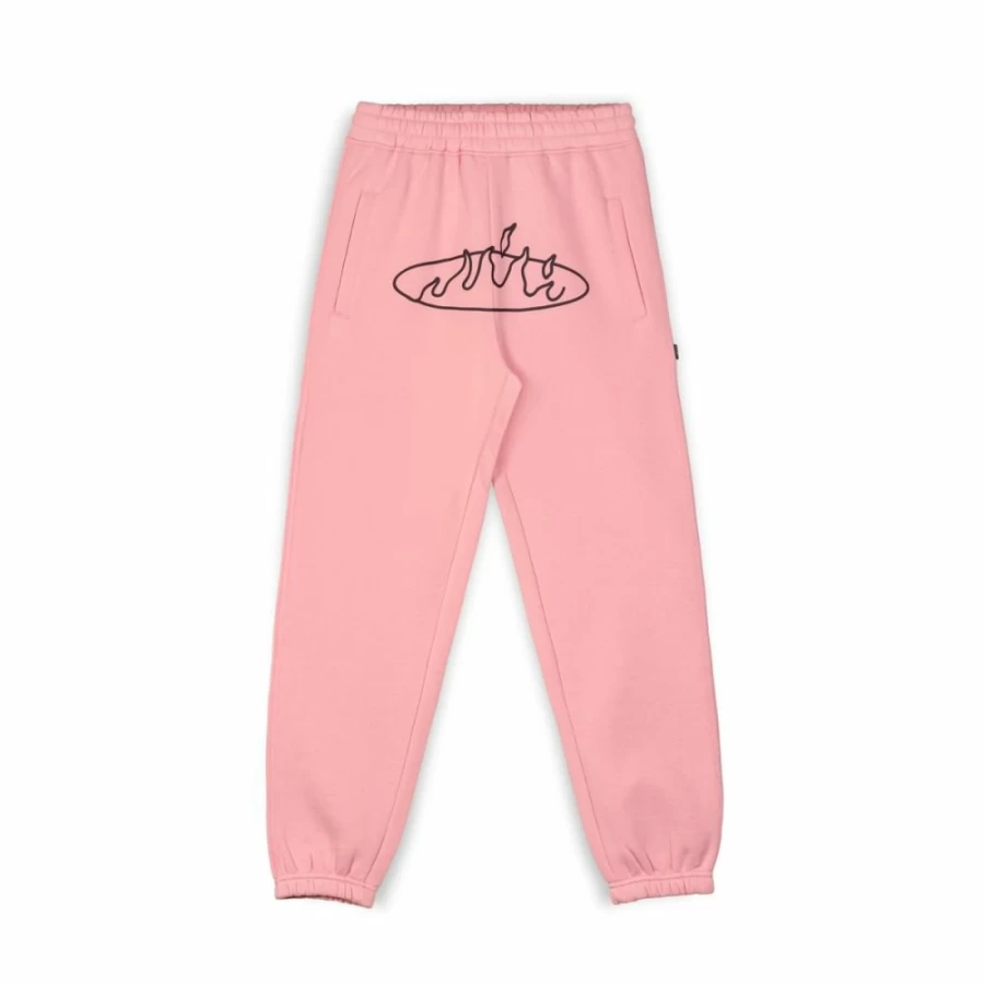 Grimey FW23 Pink Melted Stone Sweatpants - Trendy Streetwear Joggers