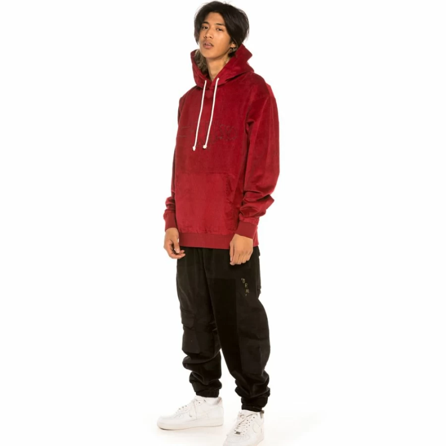 Grimey "Aged Rum" Red Corduroy Hoodie - Winter 2021 Collection