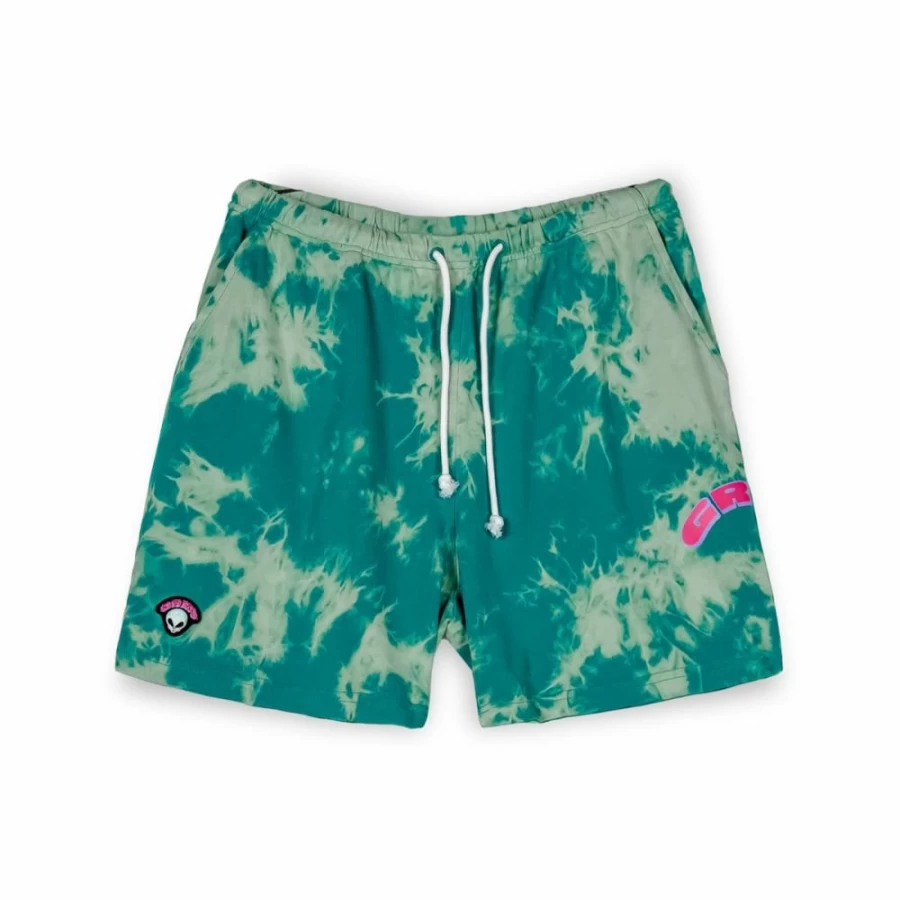 Grimey Bleached Blue Sweatshorts for Men - Ufollow Collection Spring 2023 - Casual Streetwear Shorts