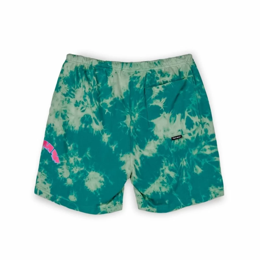 Grimey Bleached Blue Sweatshorts for Men - Ufollow Collection Spring 2023 - Casual Streetwear Shorts