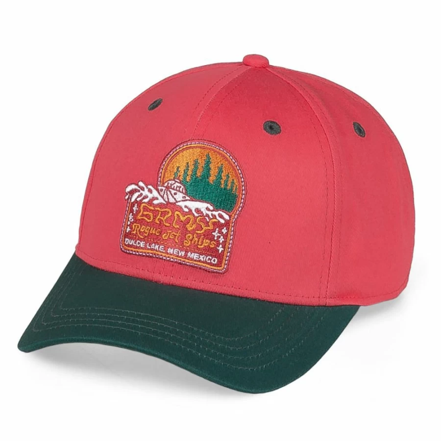 Grimey New Mexico Curved Visor Cap - Red Adjustable Snapback Hat for Men & Women