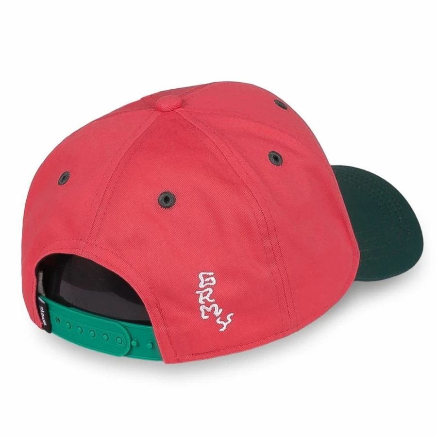 Grimey New Mexico Curved Visor Cap - Red Adjustable Snapback Hat for Men & Women