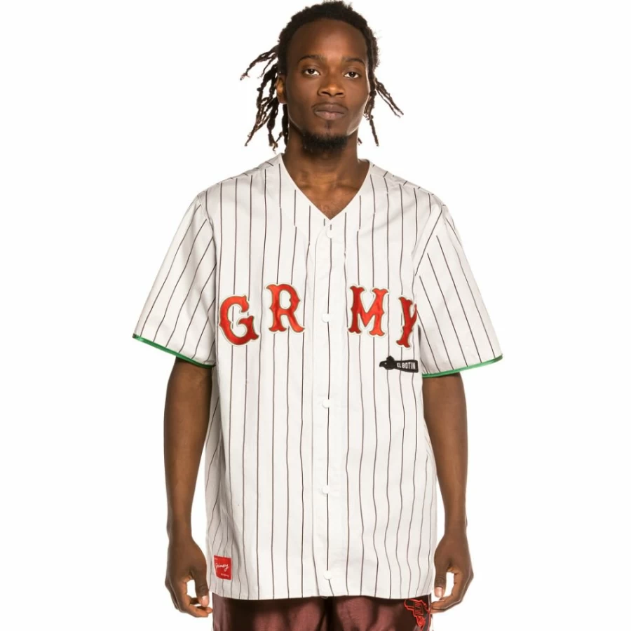 Grimey "The Loot - El Botin" White Baseball Jersey - Spring 2021 Collection
