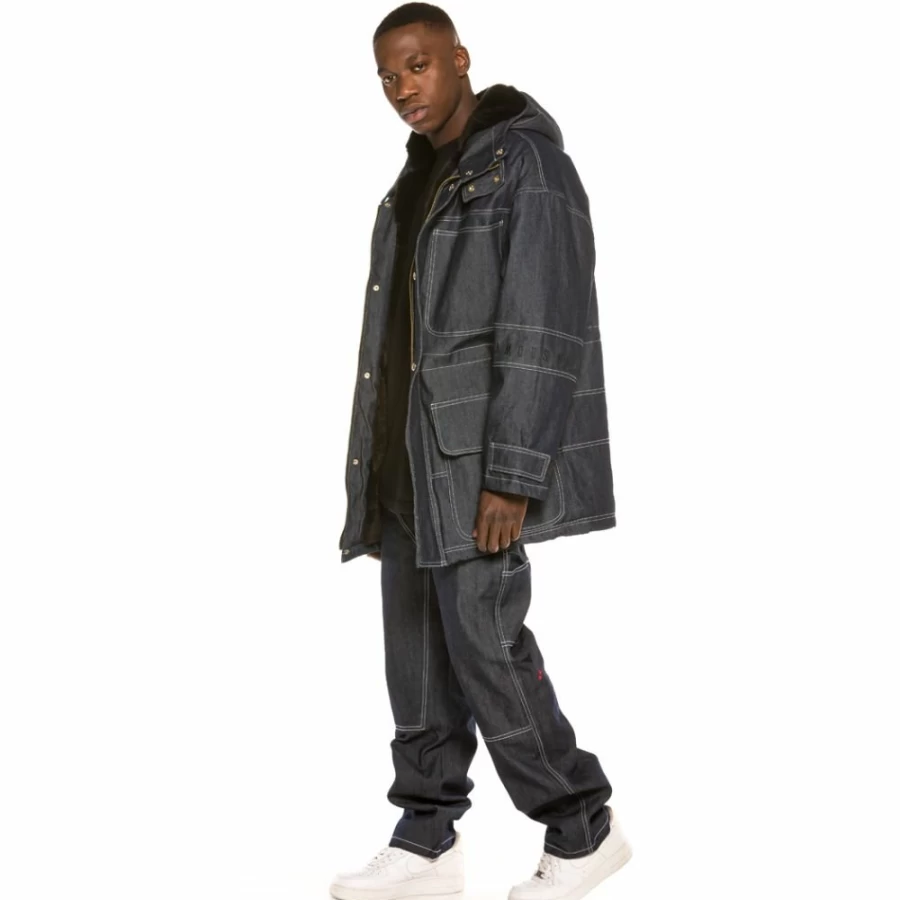 Grimey Marauder Parka Jacket FW20 Indigo Blue Waterproof Winter Coat