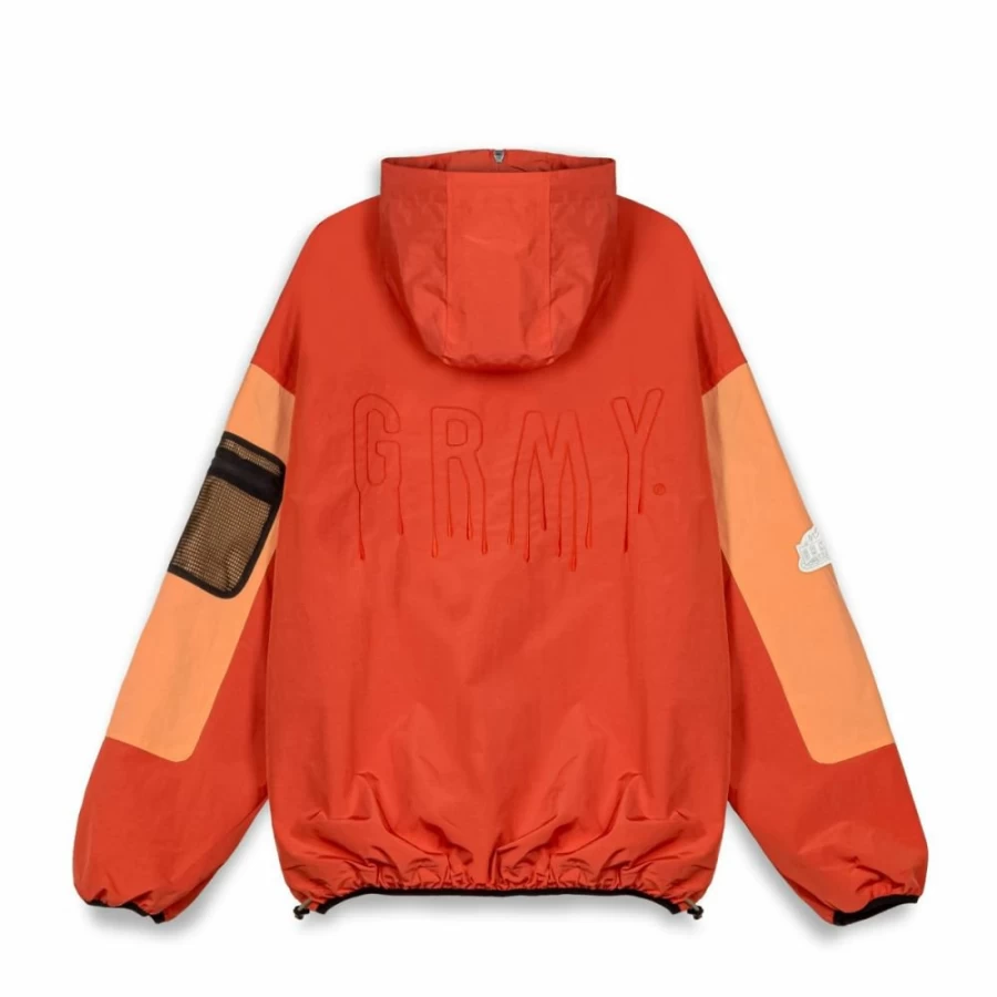 Grimey Back At You Red Jacket - FW23 Streetwear Coat - Grimey Brand Hooded Outerwear