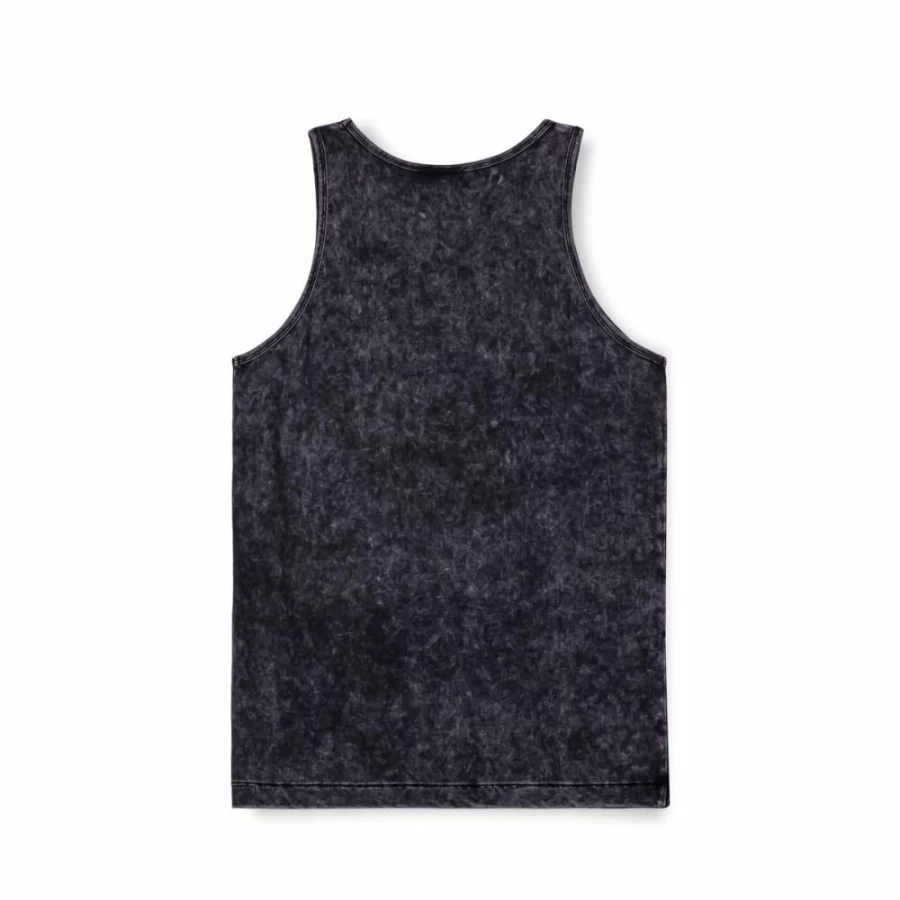 Grimey Cloven Tongues Stone-Washed Black Tank Top - Summer 2023 Collection