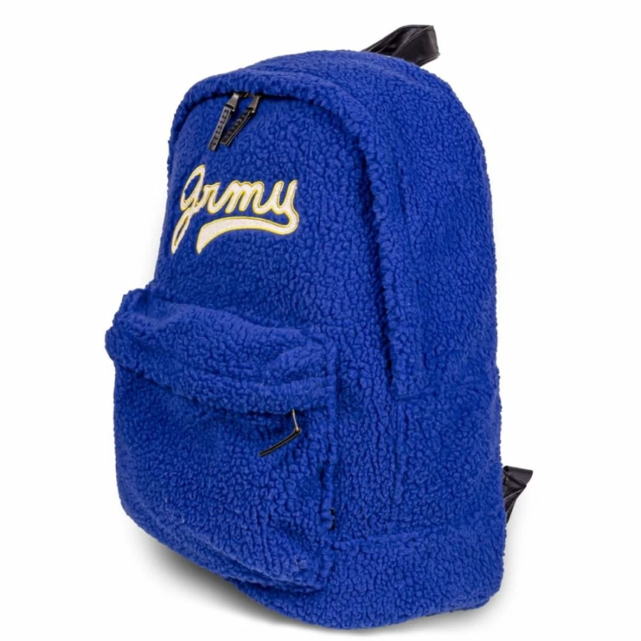 Grimey Hive Blue Sherpa Backpack - Insulated Winter Rucksack for Men & Women