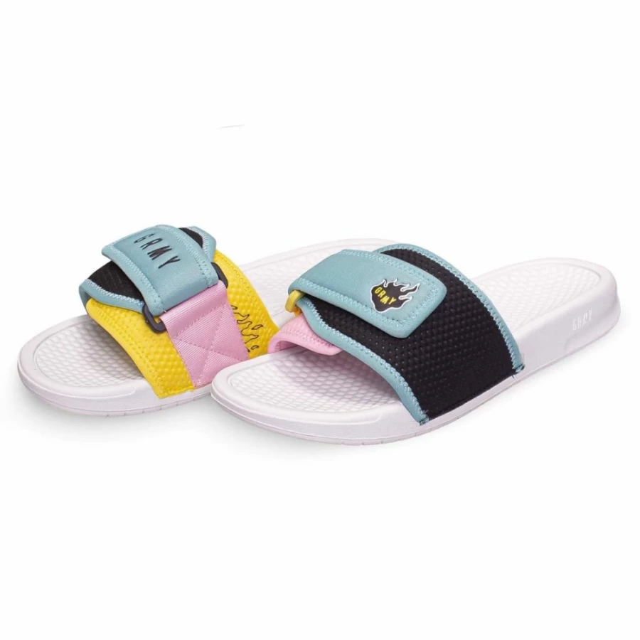 Grimey Trespass Slides - Multicolor Summer Sandals for Men & Women - Comfortable Outdoor Slides 2022