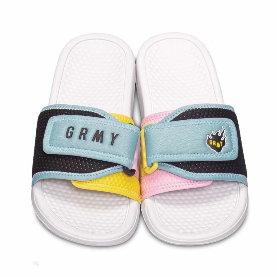 Grimey Trespass Slides - Multicolor Summer Sandals for Men & Women - Comfortable Outdoor Slides 2022
