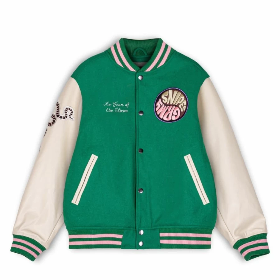 Grimey Baseball Jacket "Snipes X Grimey True Roots" Green Fall 2022 Vintage Style