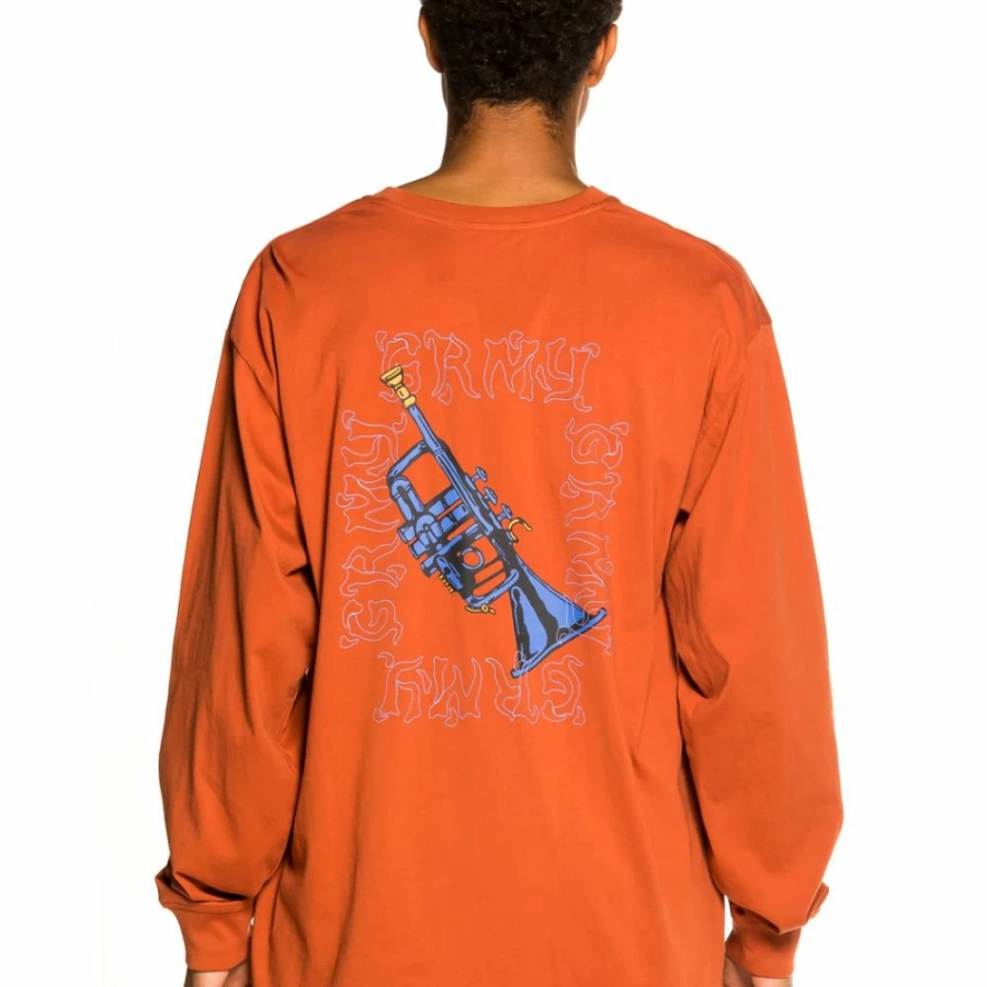 Grimey Jazz Thing Long Sleeve Tshirt - Ochre Color - Fall 2021 Collection