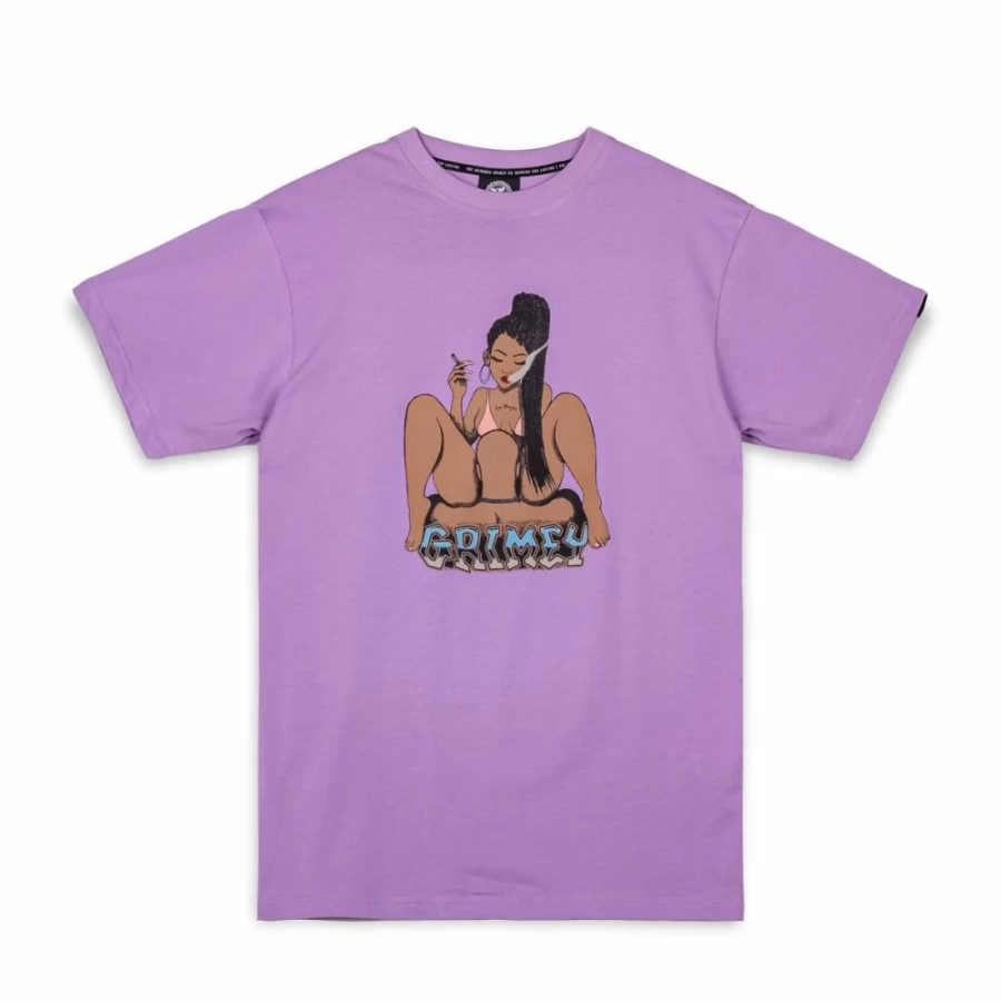 Grimey Women's Lilac T-Shirt - Spring 2023 Collection - Casual Comfort Fit