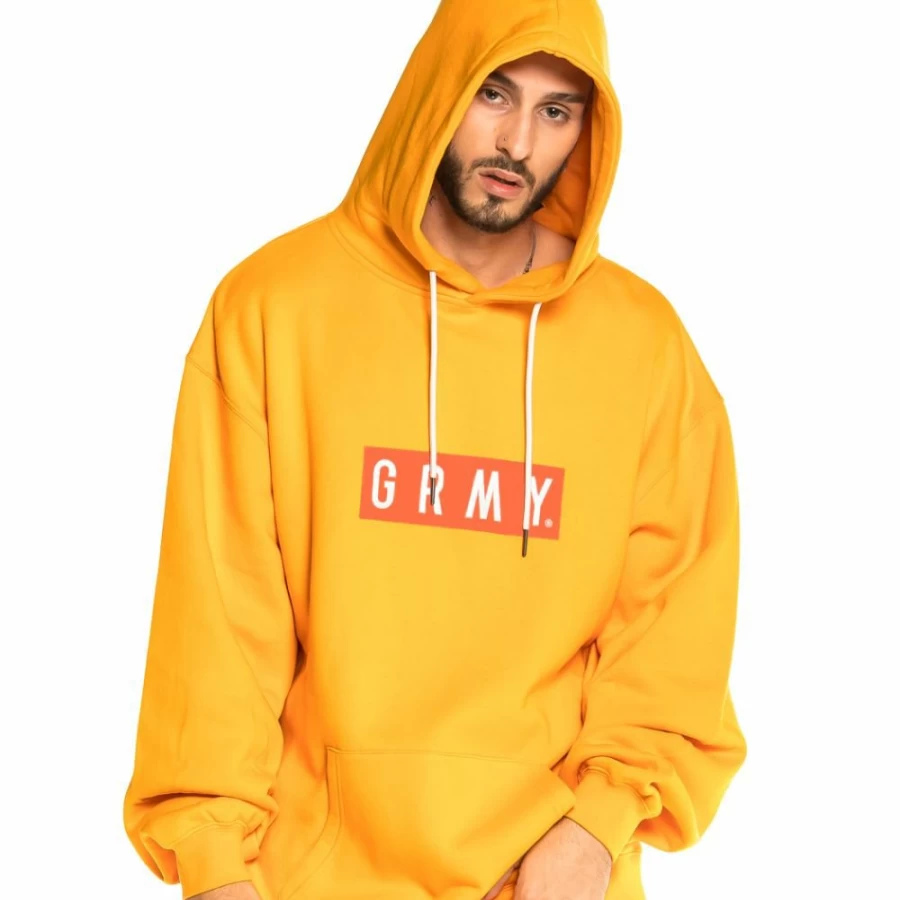 Grimey Steez Orange Hoodie FW20 - Streetwear Pullover for Men & Women