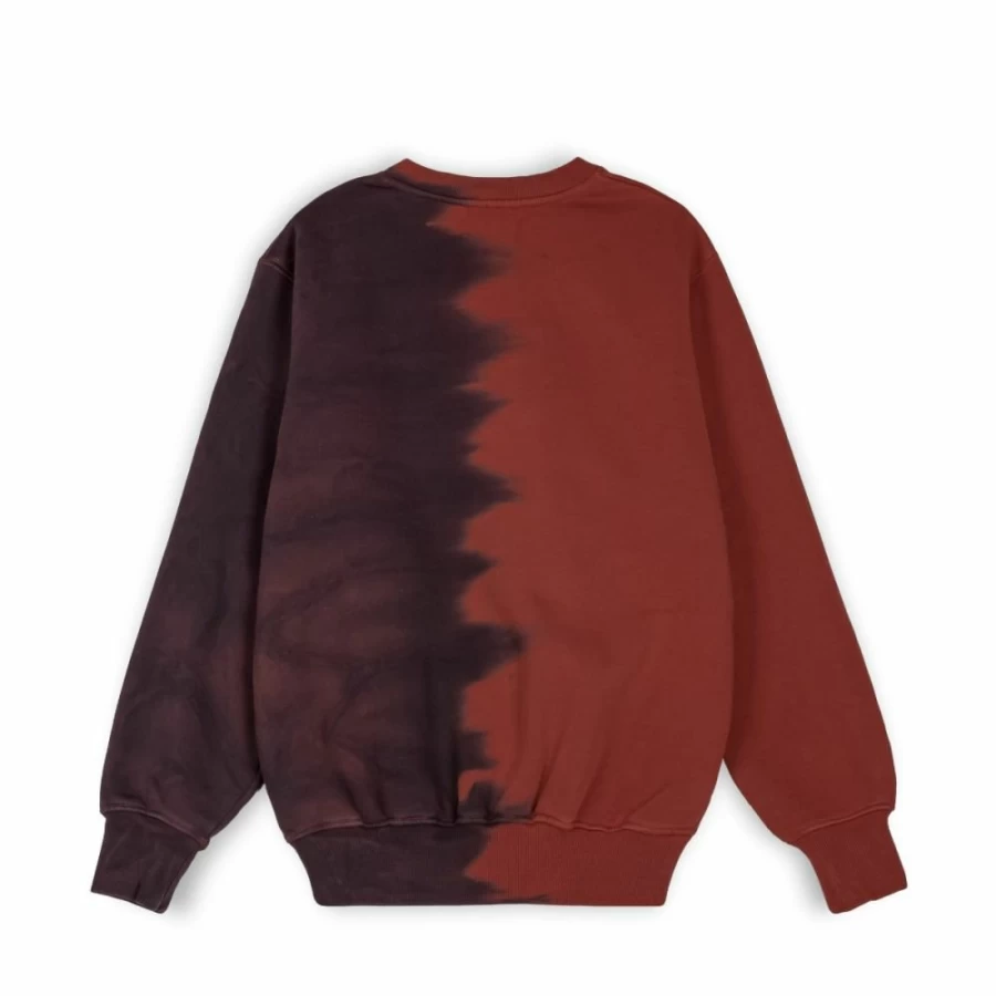 Grimey "Dust Storm" Tie-Dye Brown Crewneck Sweatshirt - Fall 2022 Collection