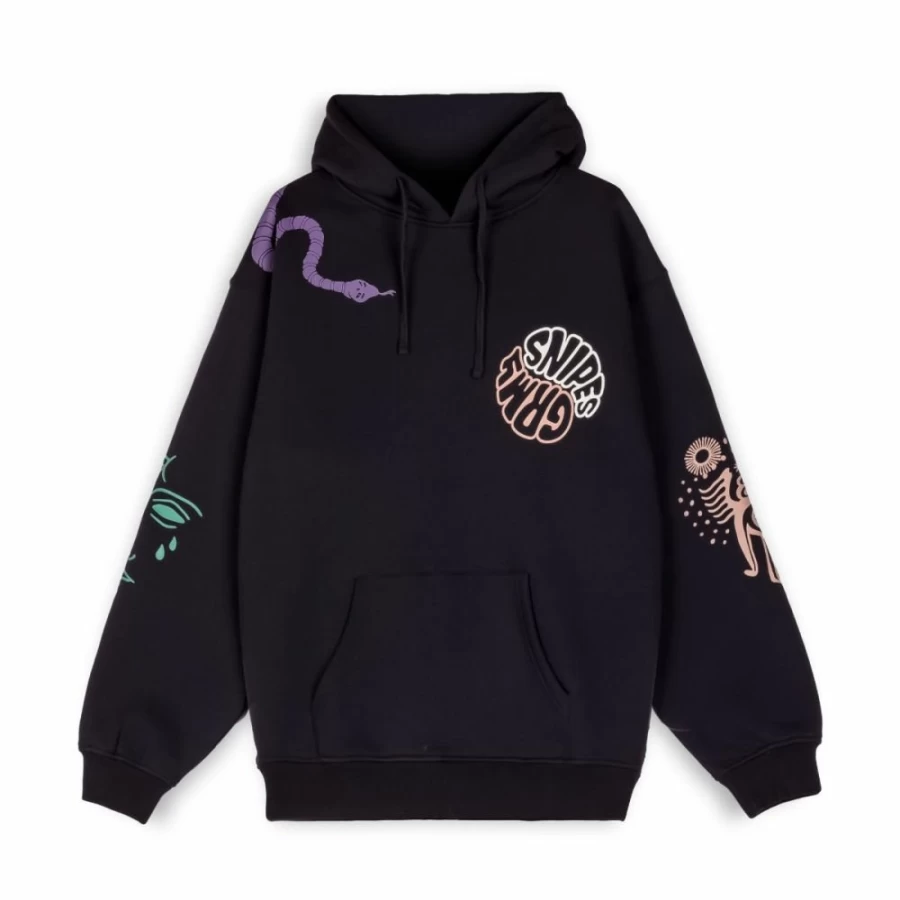 Grimey True Roots Snipes Collaboration Hoodie - Black - Fall 2022 Streetwear