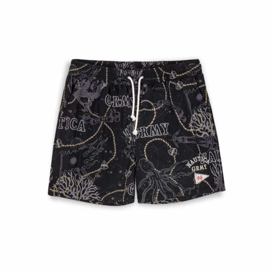 Grimey Mighty Harmonist Nautica Short Pants - Black - SS24 Collection