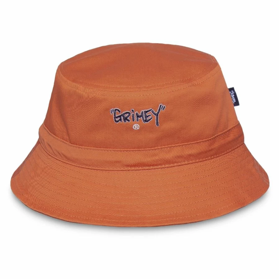 Grimey Gem Cutting Bucket Hat - Brick Red Color - Fall 2021 Collection - Trendy Streetwear Cap