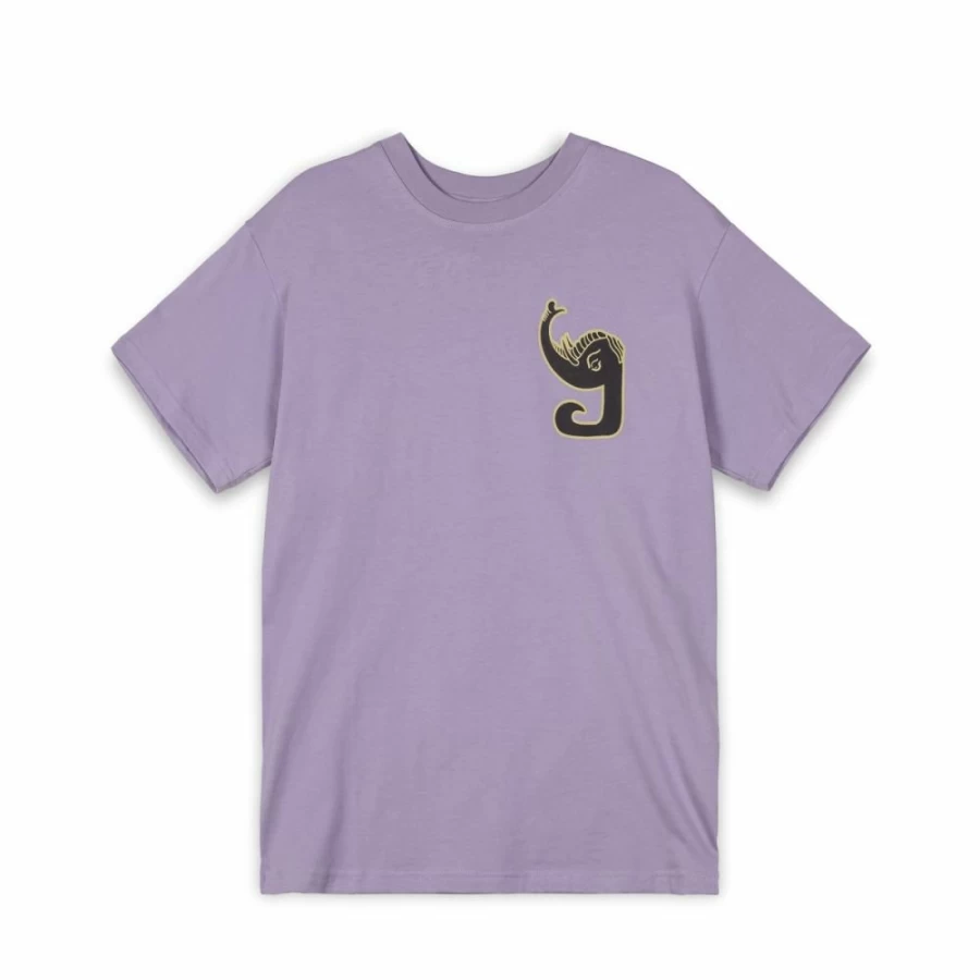 Grimey Tusker Temple Regular Fit Purple T-Shirt for Men | FW23 Casual Streetwear Tee