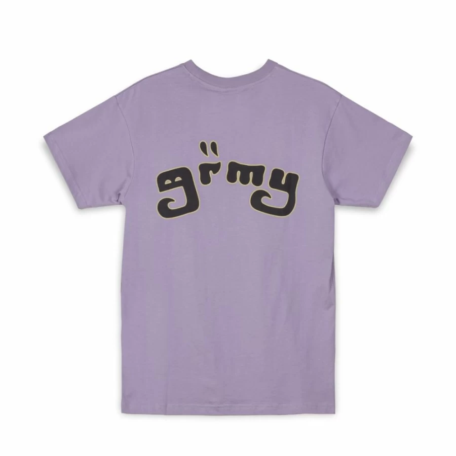 Grimey Tusker Temple Regular Fit Purple T-Shirt for Men | FW23 Casual Streetwear Tee