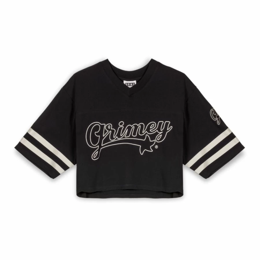 Grimey Madrid Girl Crop Top Football Jersey - Black - Fall Winter 2023