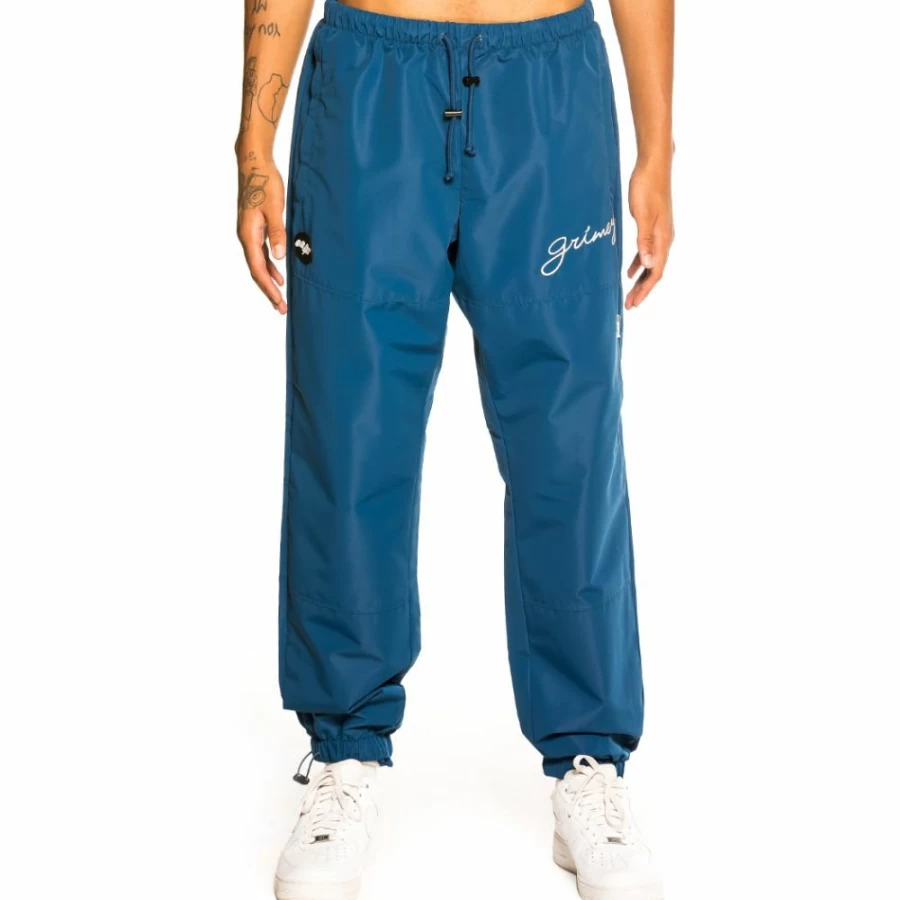 Grimey Martinica Fact Track Pants for Men - Navy Blue Athletic Joggers - Fall 2021 Collection