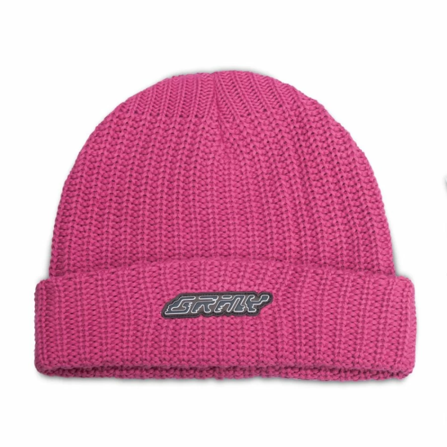 Grimey Space Lady Wine Beanie - Winter 2021 Knit Hat for Women