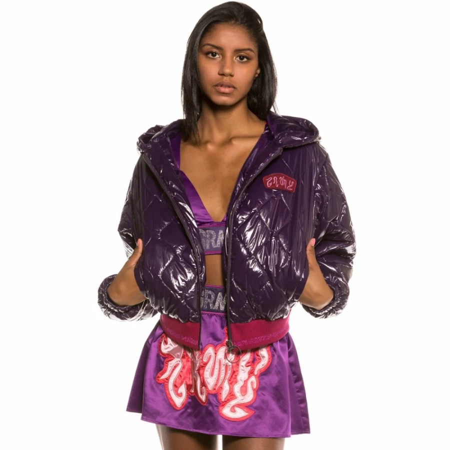 Grimey Purple Bomber Jacket | Fire Yoga Streetwear | FW20 Collection