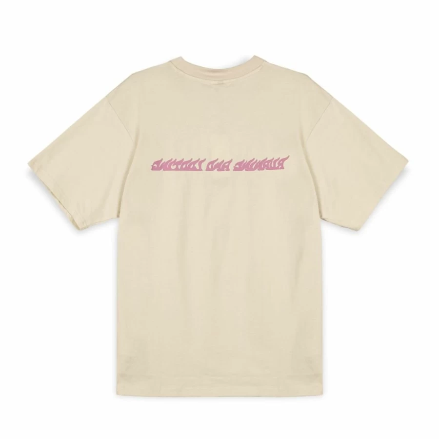 Grimey Oversized Melted Stone Graphic T-Shirt in Cream | FW23 Casual Streetwear Tee