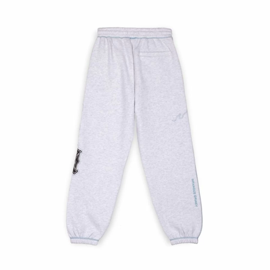 Grimey Fire Route Track Pants - Sport Grey Athletic Joggers for Men - Spring 2023 Collection