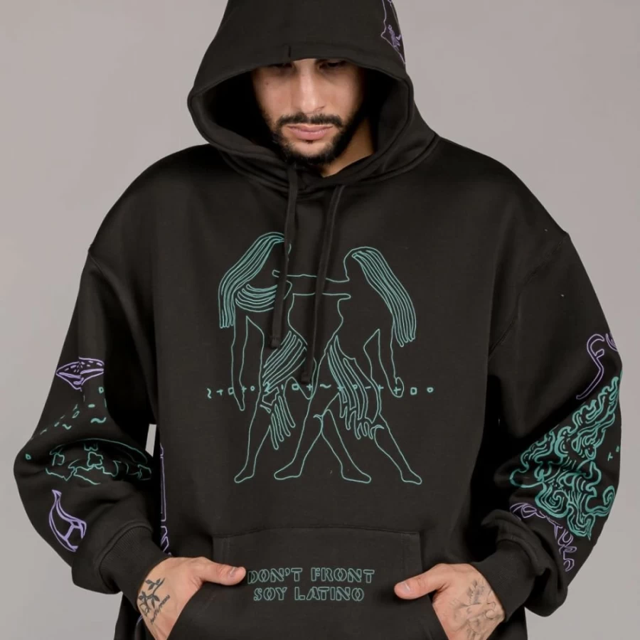 Grimey Lost Boys Black Hoodie and Sherpa Pant Set - Winter 2022 Collection