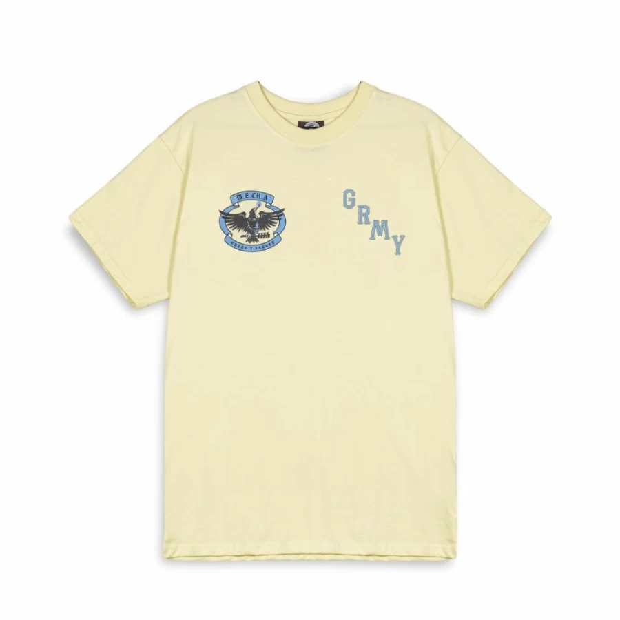 Grimey Mecha Panic Cream T-Shirt - Regular Fit Casual Top for Men SS24