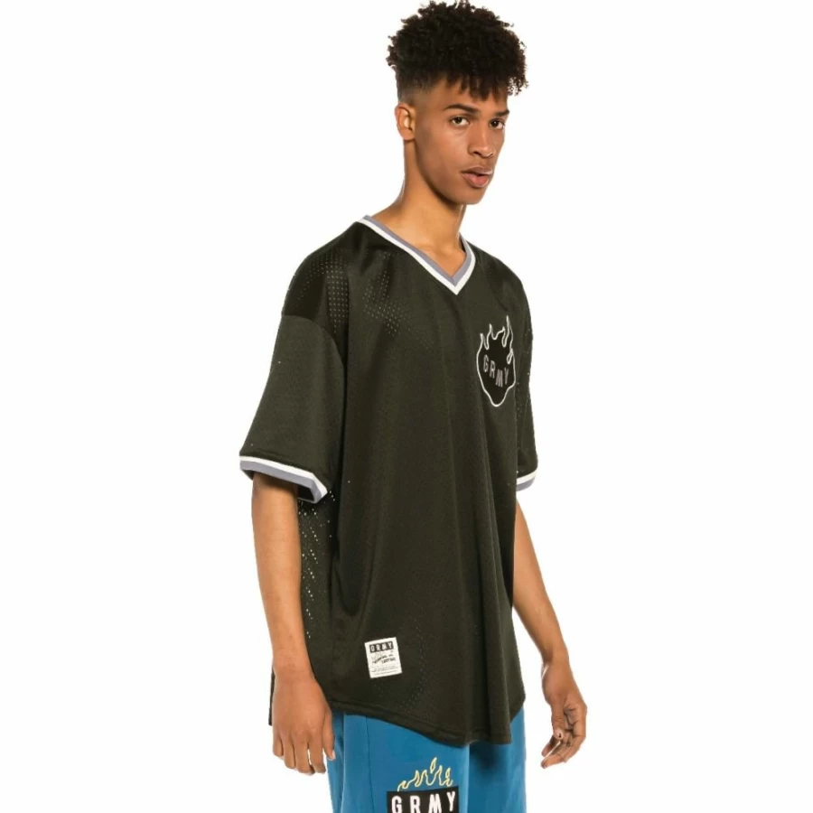 Grimey Mesh Camiseta - Black T-Shirt for Men - Summer 2022 Collection - Lightweight Breathable Streetwear Top
