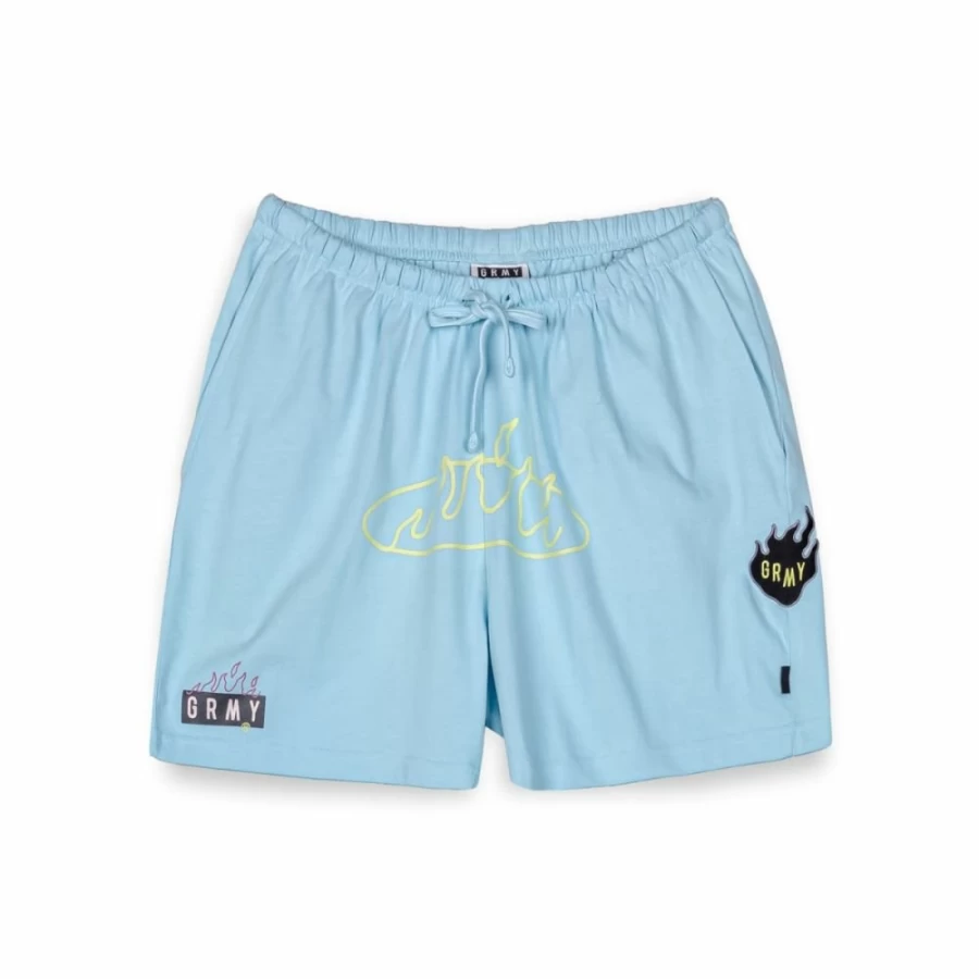 Grimey Cloven Tongues Blue Sweatshorts | Casual Summer Shorts 2023 | Comfortable Streetwear