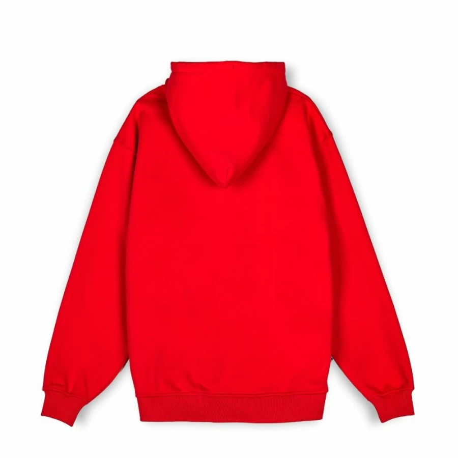 Grimey "Dust Storm" Hoodie - Red Pullover Sweatshirt for Men & Women, Fall 2022 Collection