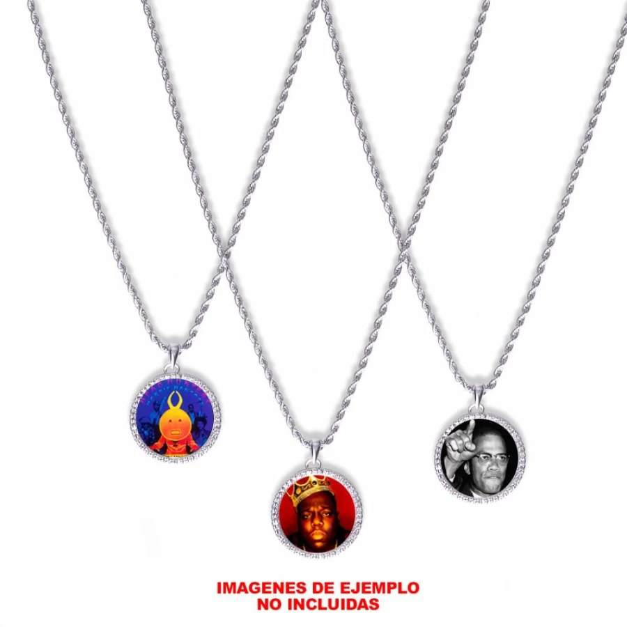 Grimey Silver Box Logo Pendant Necklace - Hip Hop Jewelry for Men & Women